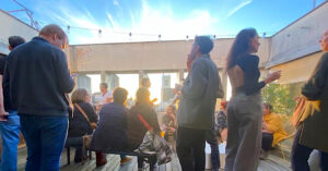 Un événement sur la terrasse du coworking