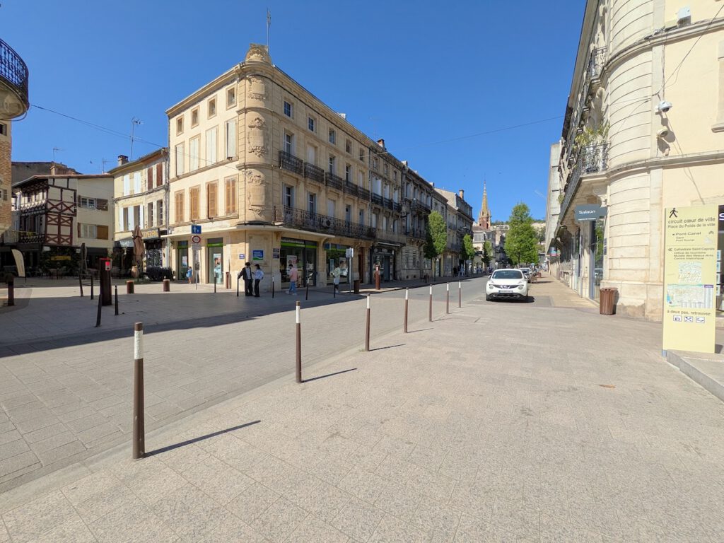 Boulevard Carnot et rue Molinier à Agen